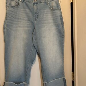 High cuff light wash denim new with tags super cute!!